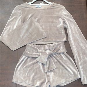 Adika brand matching corduroy beige set